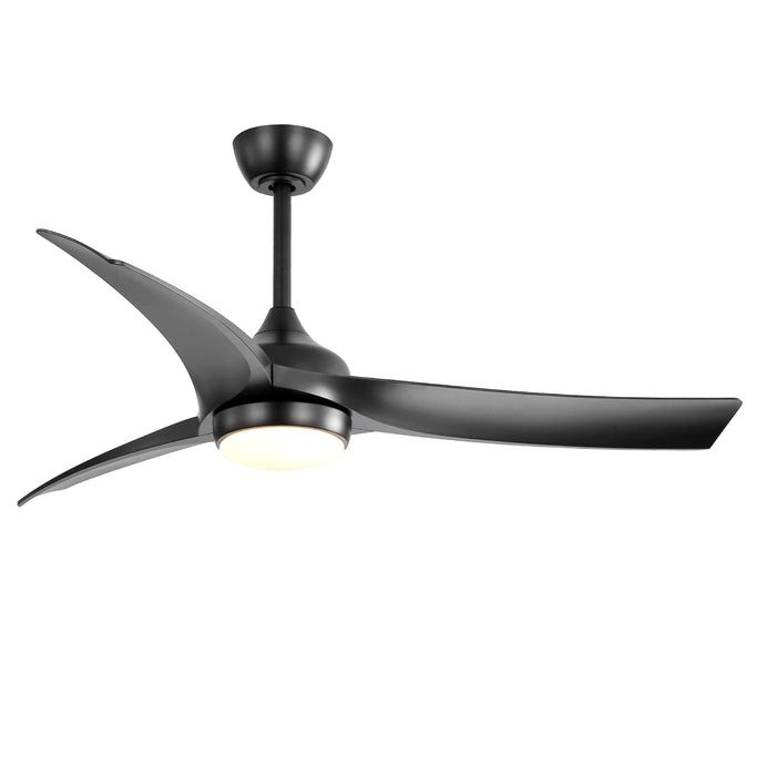 52" Ceiling Fan With 18W LED Light And Remote Control, 3 Blades DC Motor Daily Nest