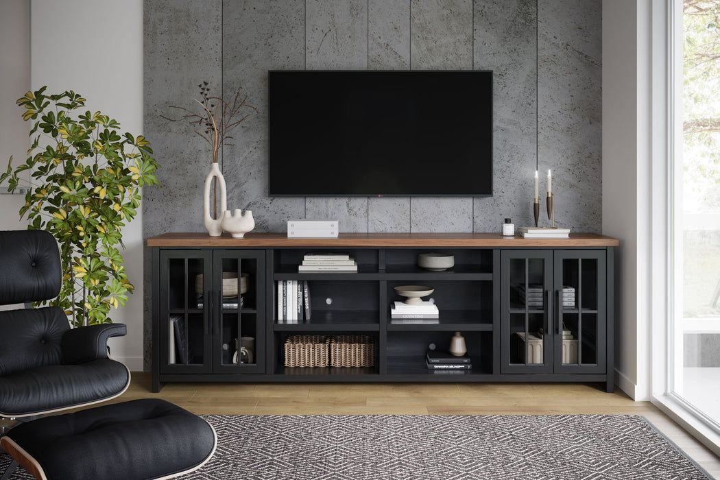 TV Stand Console For TVs Up To 100" - Black / Whiskey Home Essentials