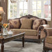Chateau De Ville - Loveseat With 3 Pillows (Same Lv01589) - Fabric & Espresso ACME