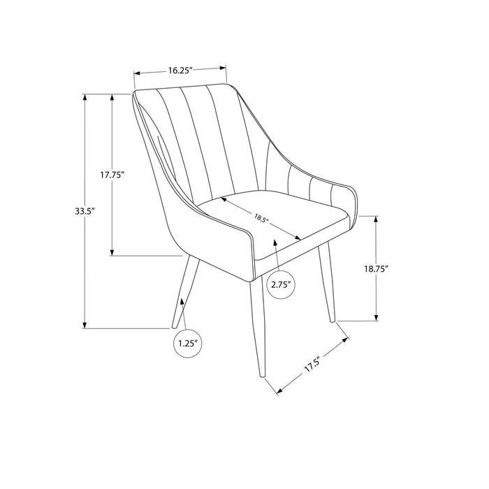 Upholstered Side Dining Chair For Dining Room (Set of 2) 8th Street