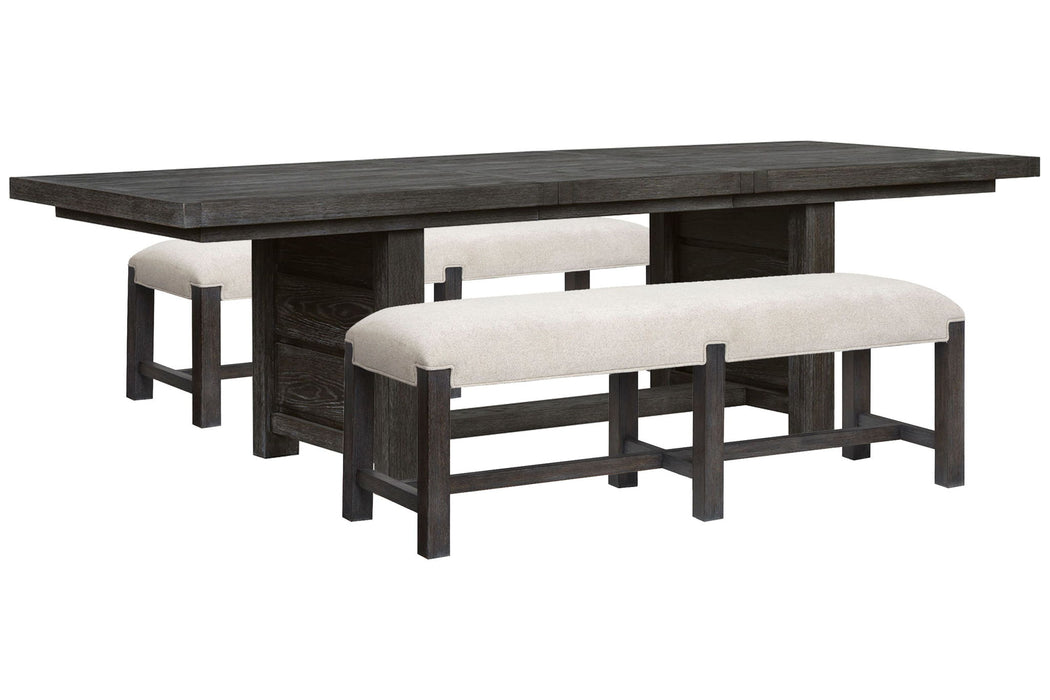 Plum Creek - Trestle Dining Table Set Magnussen Furniture