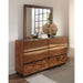Beverly - 6 Drawer Dresser With Mirror - Walnut Furniture Max