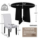 5 Piece Round Dining Table Set, Modern Dining Table And 4 Upholstered Chairs For Dining Room Hearth and Haven