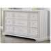6 Drawer Storage Dresser Antique Wooden Bedroom Furniture - Antique White Home Essentials