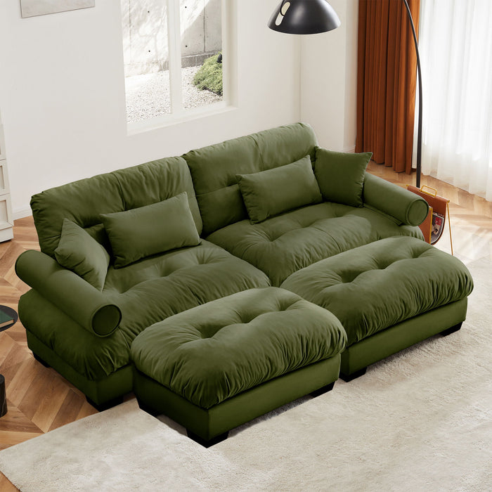 Super Comfort Oversized Modular Sectional Sofa With Movable Ottoman Home Essentials