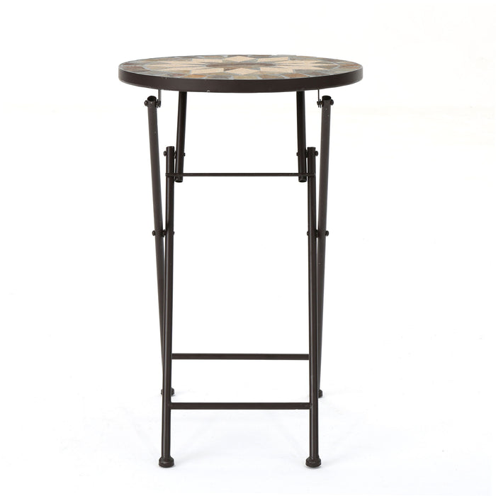 Silvester - End Table - Beige / Black