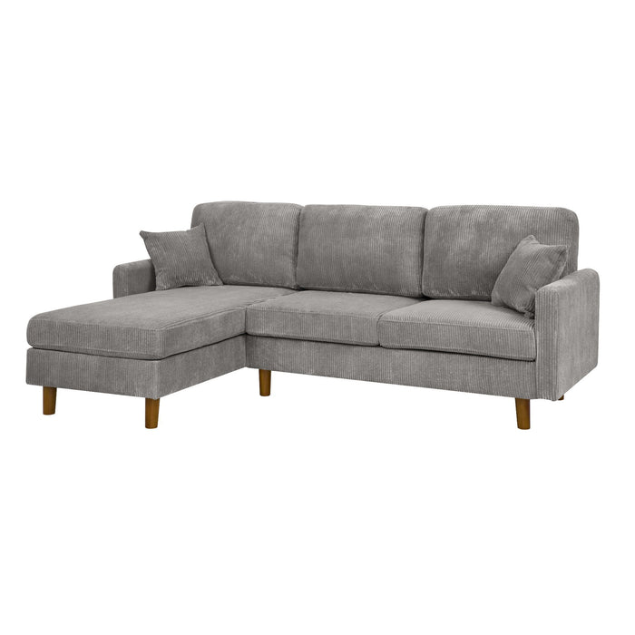 Upholstered Sectional With Toss Pillows Home Essentials