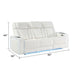 Electra - Power Reclining Sofa With Power Headrests, Drop Down Table, Reading Light, Massage, LED Lighting And USB Control Matrix Furniture Group