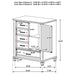 Lockeford - 5 Drawer Door Chest - White Furniture Max