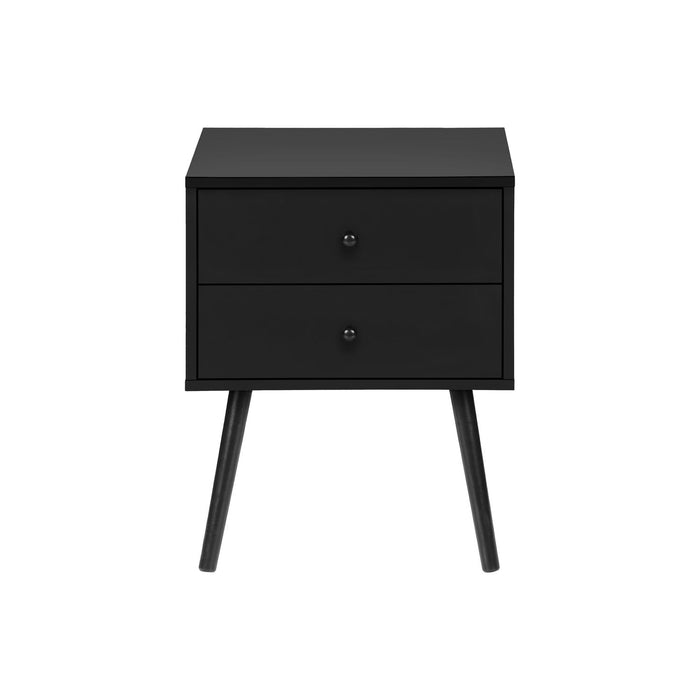 Accent Table & Storage Drawers - Black 8th Street
