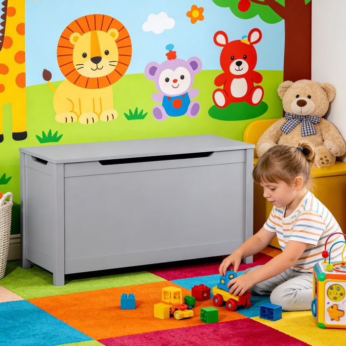 Toy Box Storage With Safety Hinged Lid Home Essentials