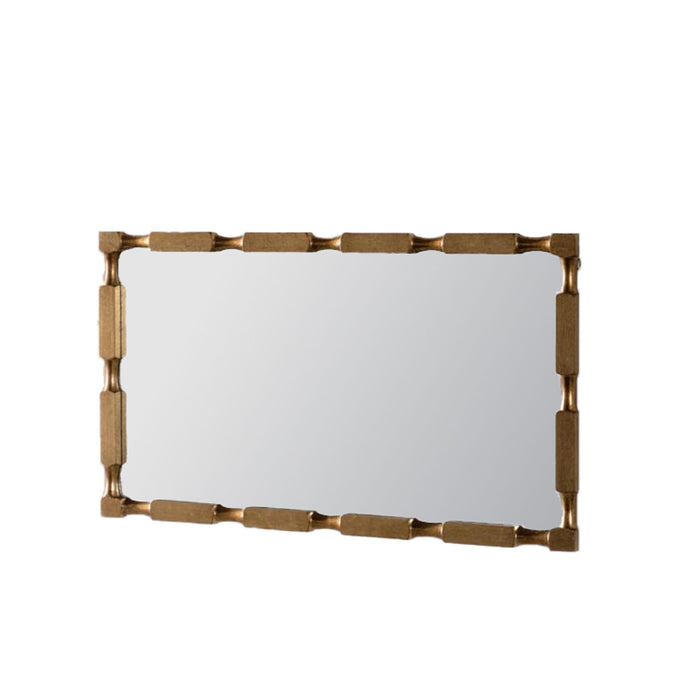 Rectangular Wall Mirror With Frame For Living Room - Gold Home Essentials