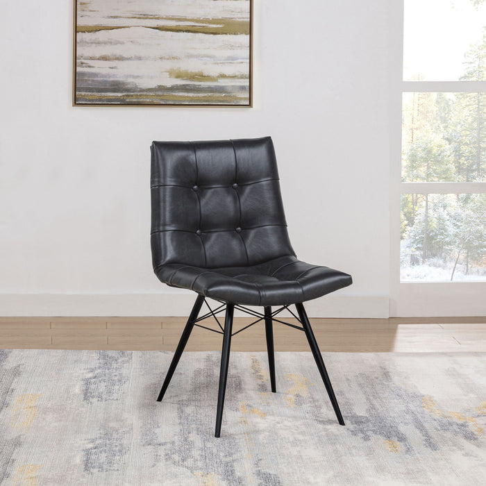 Tufted Back Dining Chairs (Set of 4) - Black Furniture Max