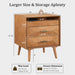 Nightstand With Charging Station, 2 Drawers And Open Shelf, USB / Type C Ports Home Essentials