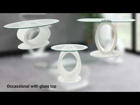 Khaim - Coffee Table - White High Gloss ACME