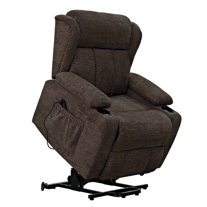 Lusio - Power Motion Recliner With Lift & Cup Holder - Brown ACME