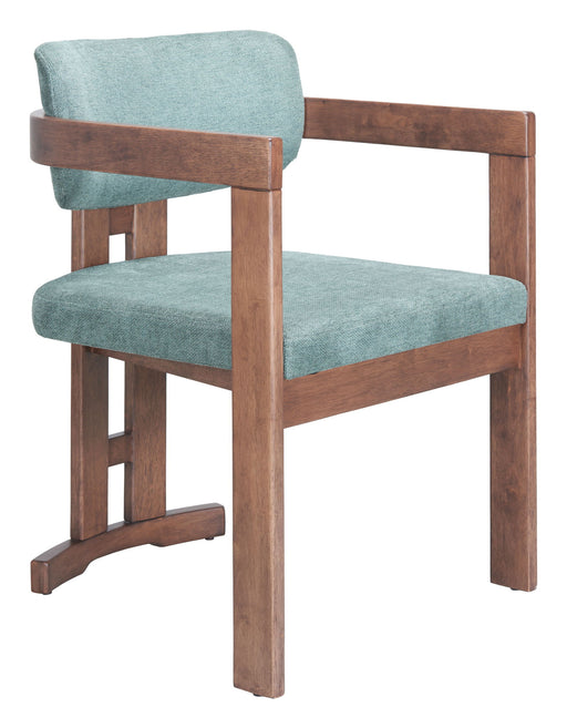 Poly - Dining Chair - Moss Gray / Walnut Zuo Modern