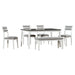 6 Piece Dining Set, Upholstered Chairs And Bench Hearth and Haven