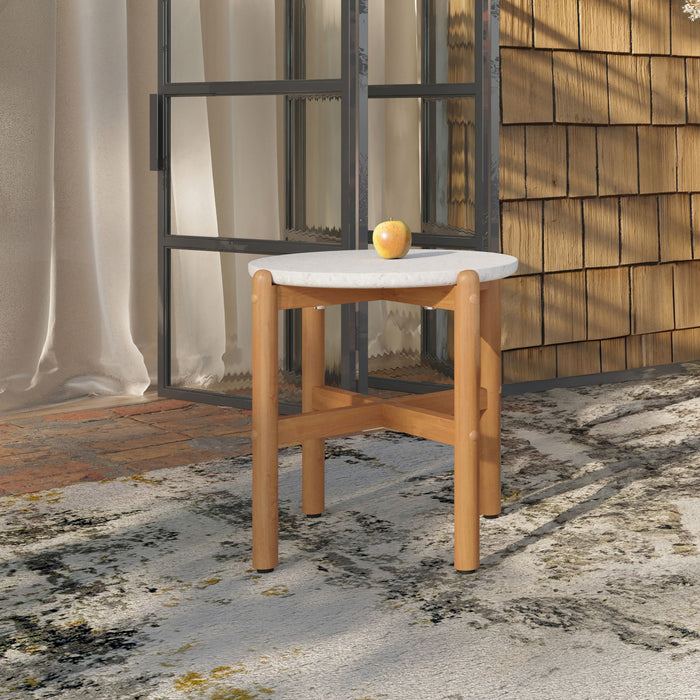 Solstice - End Table Wood Base - Brown