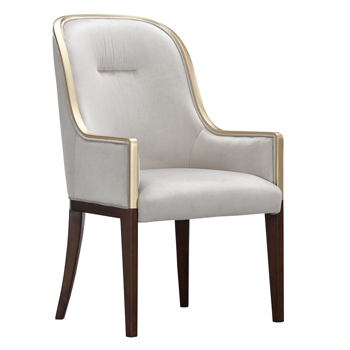 Houston - Dining Arm Chair - Porcini / Walnut