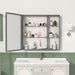 Medicine Cabinet, Wall Mounted Bathroom Mirror With Storage, Adjustable Shelves - Black Brown Home Essentials