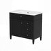 Bathroom Vanity With Sink, Rectangular Storage Cabinet & 2 Drawers And Tip Out Drawer Hearth and Haven