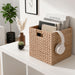 Folding Storage Baskets, Hand Cube Baskets With Cutout Handles Shelf Organizer, Toy Storage, Closet Storage (Set of 2) - Light Brown Daily Nest
