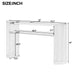 Console Table With Fluted Legs, Open Shelf Hearth and Haven