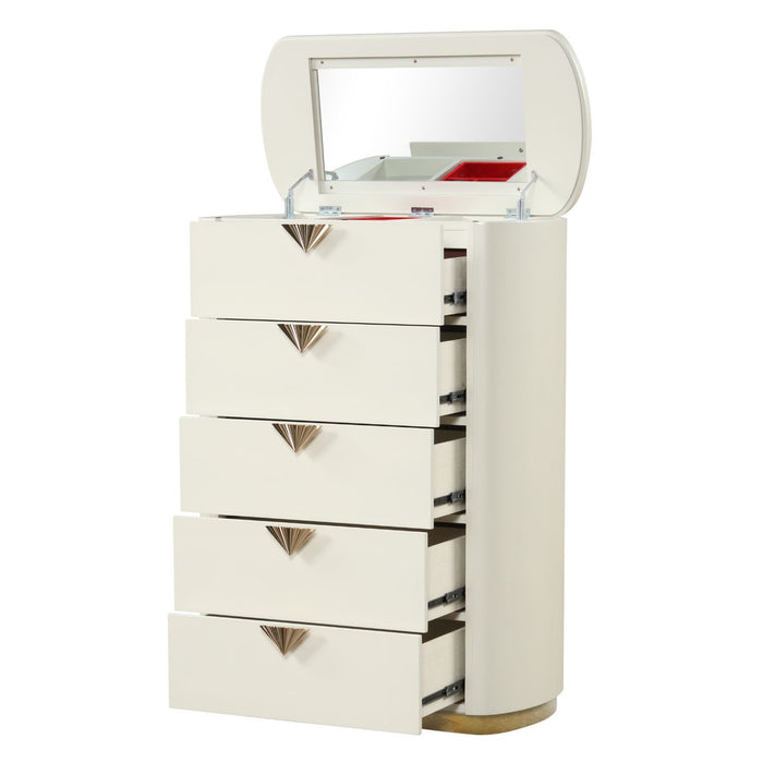 La Pierre - 5 Drawer Chest - Beige Matrix Furniture Group