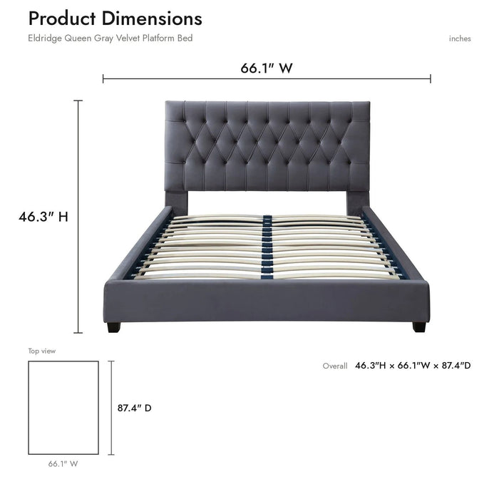 Donald - Mid-Century Modern Upholstered Platform Bed Ashcroft Furniture