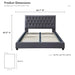 Donald - Mid-Century Modern Upholstered Platform Bed Ashcroft Furniture
