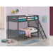 Bunk Bed With Built In Ladder, Safety Guardrails And Angled Access Step Furniture Max