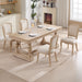 Dining Chairs Upholstered With Fan Shaped Back (Set of 2) - Beige Home Essentials