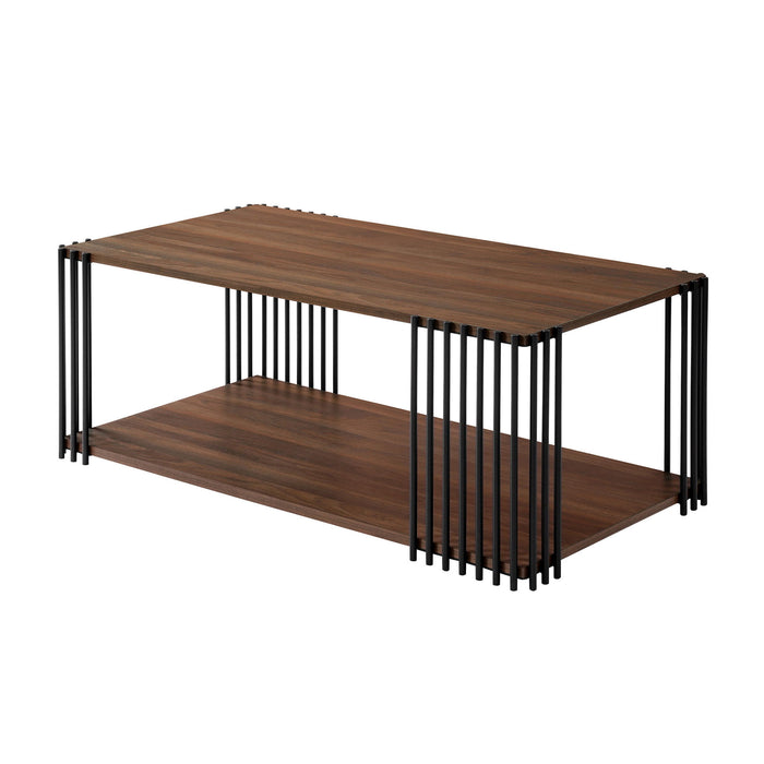 Vertex - Rectangular 3 Piece Occasional Set (1 Coffee & 2 End Tables) - Brown / Black New Classic