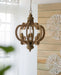 Farmhouse Chandelier, 6 Light Wood Chandelier Pendant Light Fixture With Adjustable Chain For Dining Room Living Room Entryway, Bulb Not Included Daily Nest