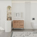 35" Freestanding Bathroom Vanity With Soft Close Doors And 2 Drawers (Vanity Only) - Imitative Oak Home Essentials