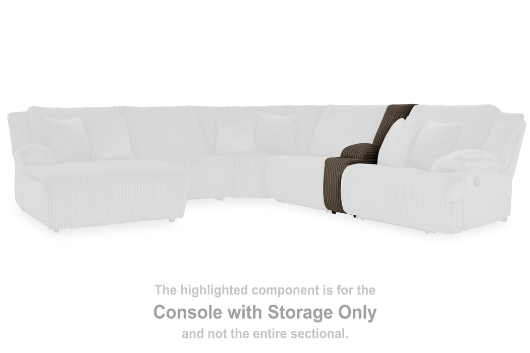 Top Tier - Console With Storage - Chocolate Signature Design by Ashley®