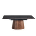Extendable Dining Table With Cone Base - Brown / Black Home Essentials