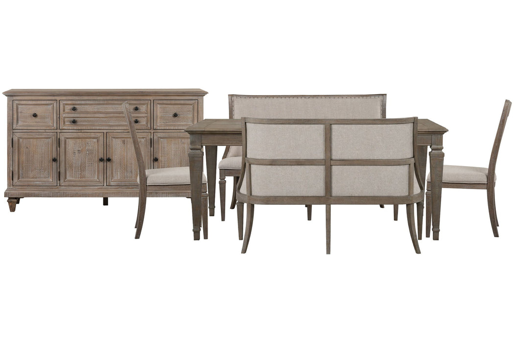 Lancaster - 6 Piece Extendable Rectangular Dining Table Set Magnussen Furniture