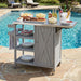 Foldable Outdoor Kitchen Island With Storage Cabinet Hearth and Haven