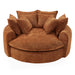 Modern Round Chaise Sofa With 8 Throw Pillows Hearth and Haven