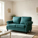 Loveseat Sofa With Nailhead Detail & Turned Legs, 2 Seater Upholstered Couch US Pride