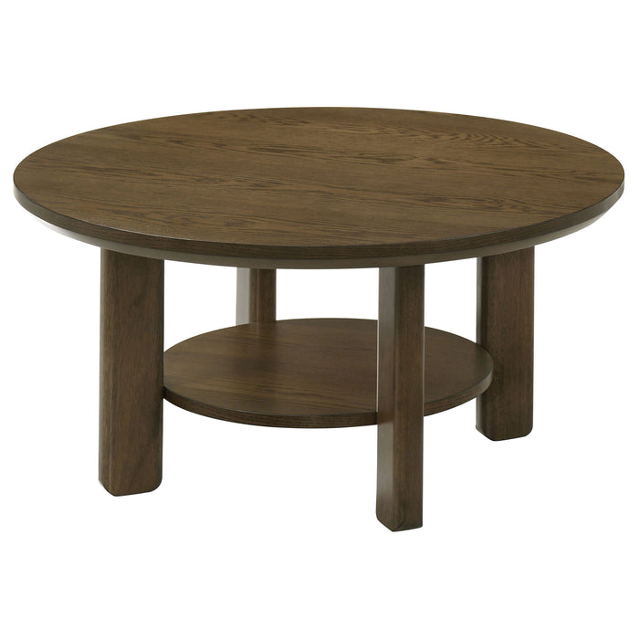 Crispin - Round Table With Lower Shelf Furniture Max