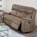 1 Piece Manual Motion Sofa Console Loveseat With Plush Back Cushion And Hidden Cup Holder - Auburn Home Essentials