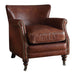 Leeds - Accent Chair - Vintage Dark Brown Top Grain Leather ACME