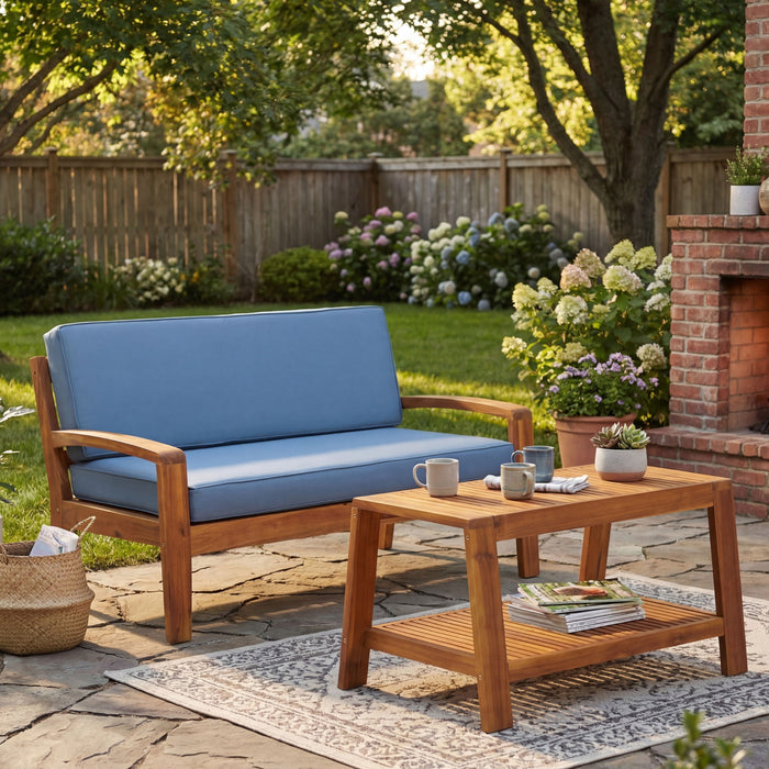 2 Piece Conversation Set, Loveseat & Coffee Table Noble House