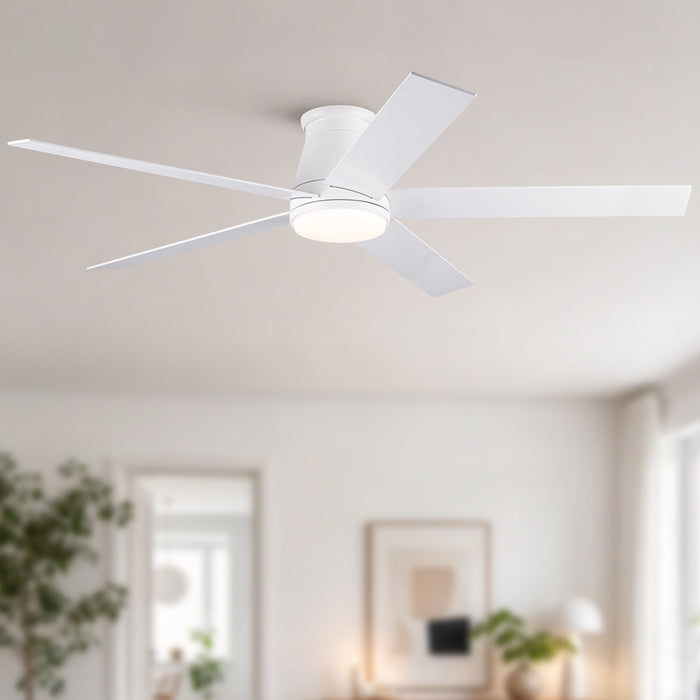 Flush Mount Ceiling Fan With Light Daily Nest