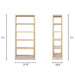 Ellis - 5 Shelf Open Frame Bookcase - Natural Jennifer Taylor Home