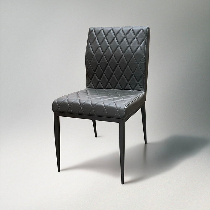Cargo - Chair - Gray Synthetic Leather & Gunmetal ACME