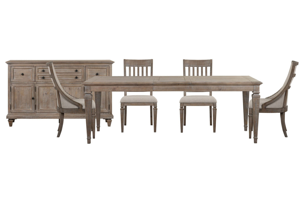 Lancaster - 6 Piece Extendable Rectangular Dining Table Set Magnussen Furniture